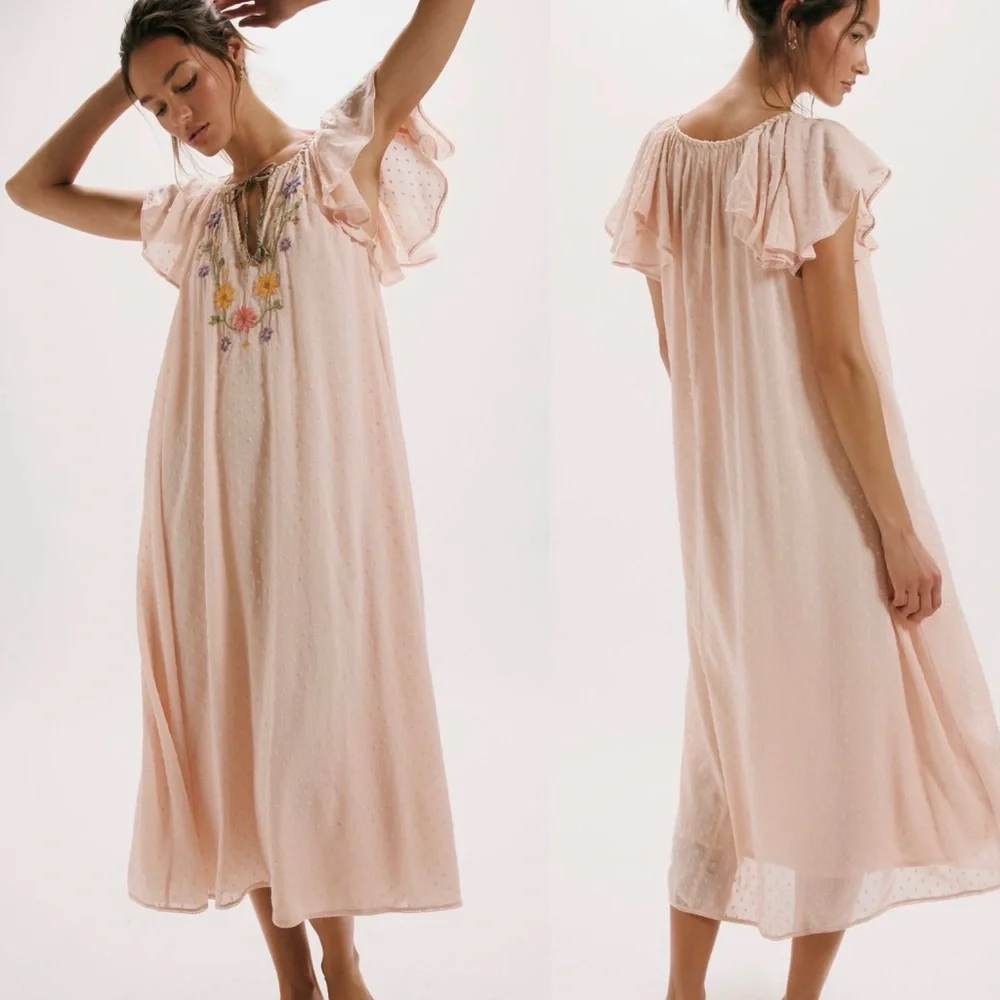 Free People Savannah Rose Midi Dress - Picture 2 of 8
